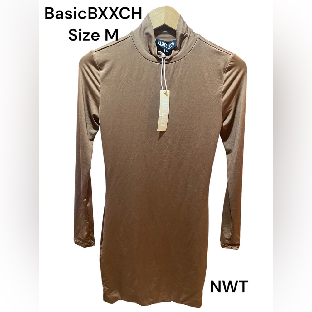 Stunning brown cocoa dress with open back.